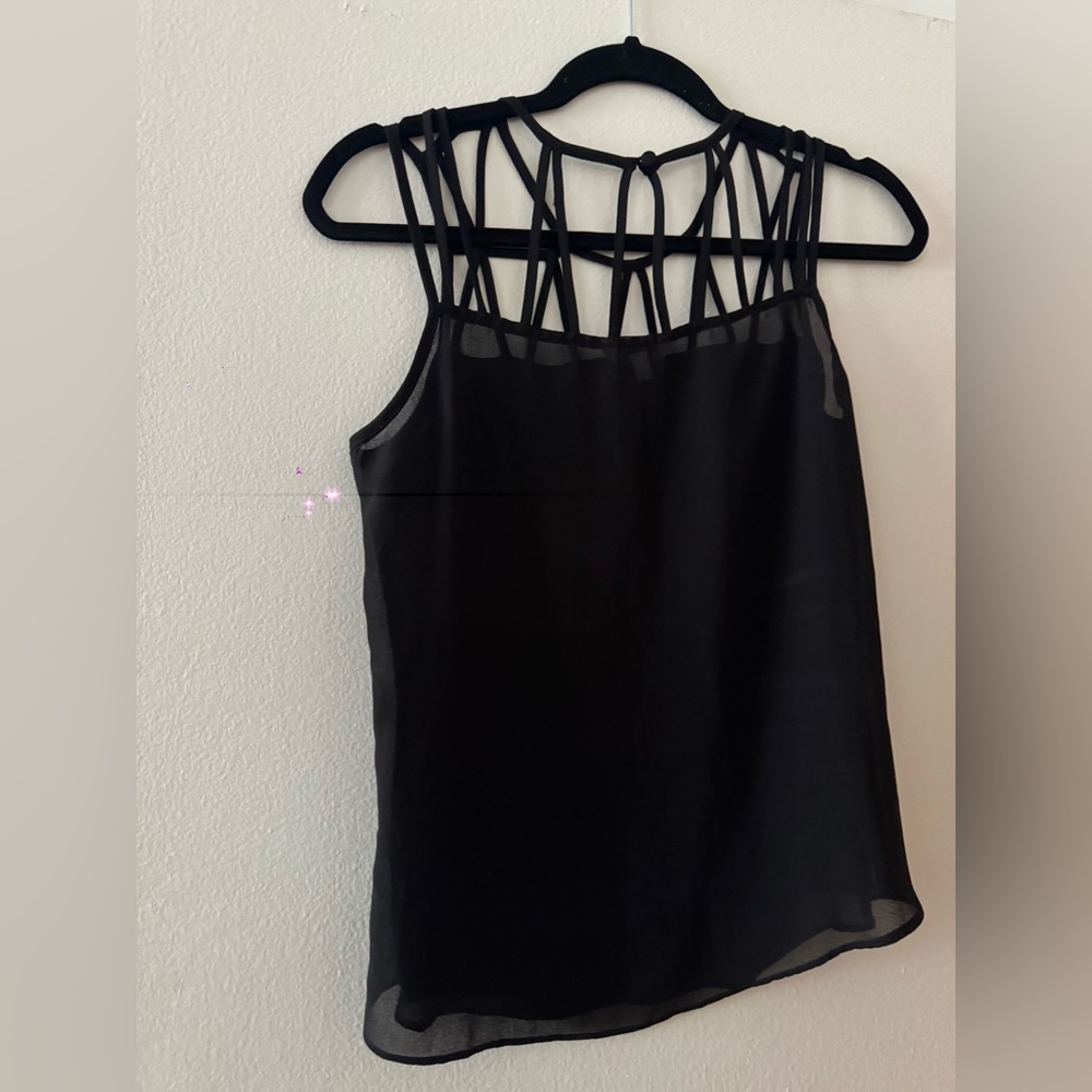 Naked Zebra Black Strappy Camisole